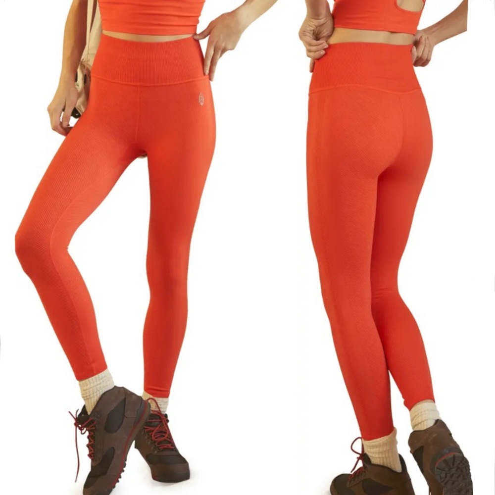 Free People Movement Free Throw Leggings in the color ripe persimmon